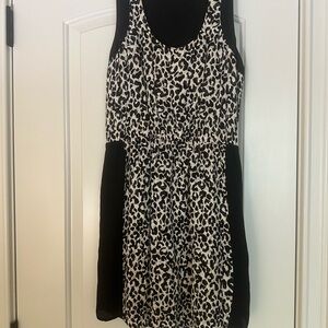 Banana Republic Black and White Sleeveless Mini Sundress